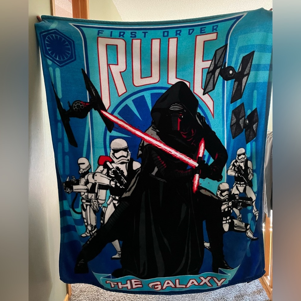 Star Wars The Force Awakens Throw Blanket 50" x 60" First Order Rule The Galaxy